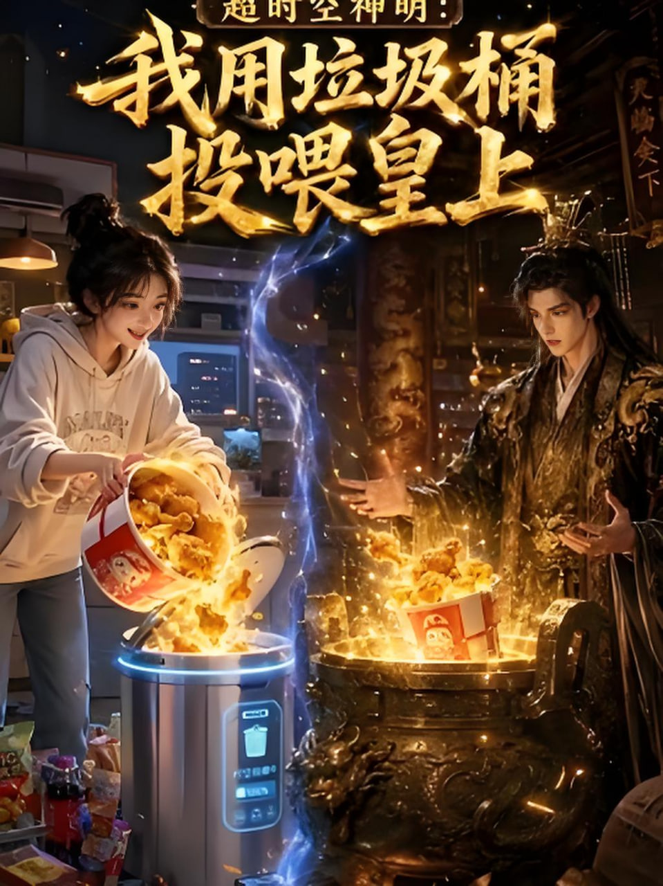 超时空神明我用垃圾桶投喂皇上